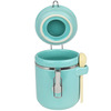 Blue Donuts 33oz Ceramic Airtight Food Storage Canister with Spoon, Turquoise BD3928640